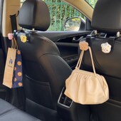 车载挂钩座椅背挂钩创意可爱卡通车内饰品多功能收纳汽车座椅挂钩