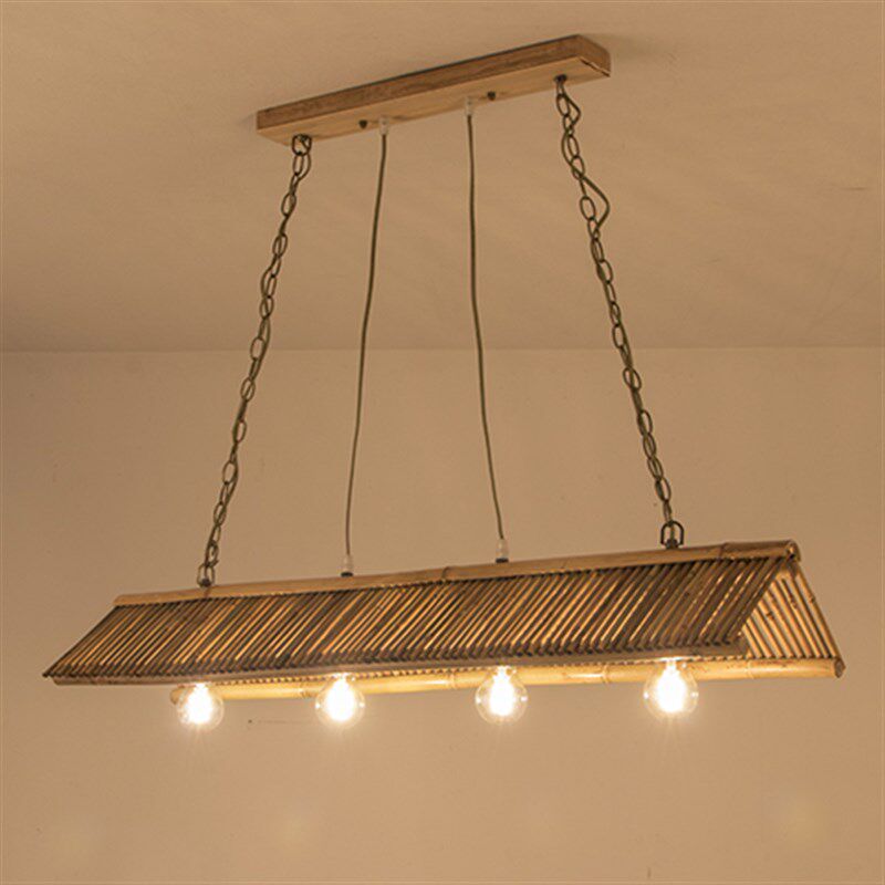 灯茶室灯禅意灯具中式仿古灯具竹编吧台吊灯民宿饭厅日式创意竹灯