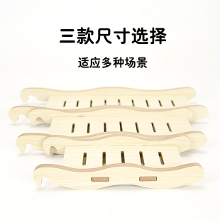 花枝鼠仓鼠木质爬梯家具波浪弯梯金丝熊玩具平台楼梯笼子造景用品