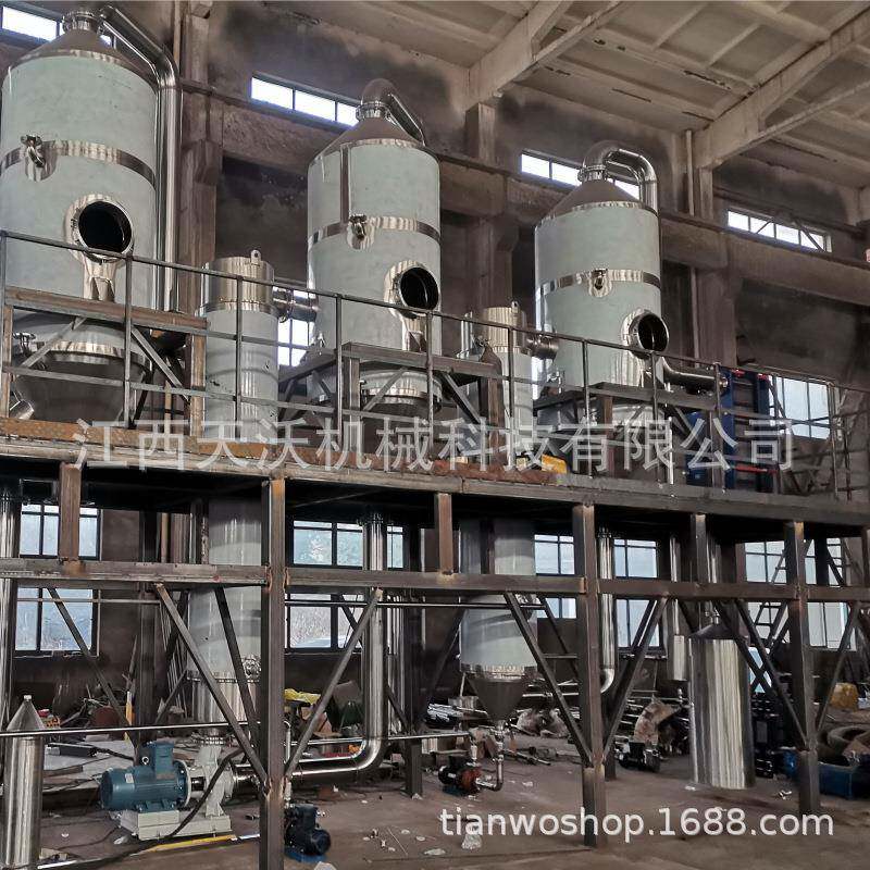 供应番茄酱三效四体强制循环蒸发器不锈钢果汁三效蒸发浓缩设备