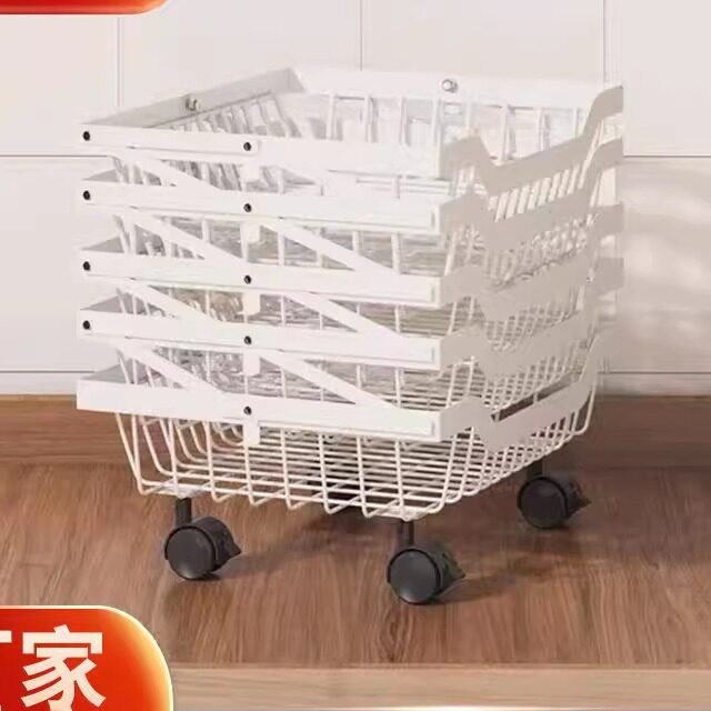 厨房置物架落地折叠菜架多层夹缝蔬菜水果篮家用厨房用品收纳层架