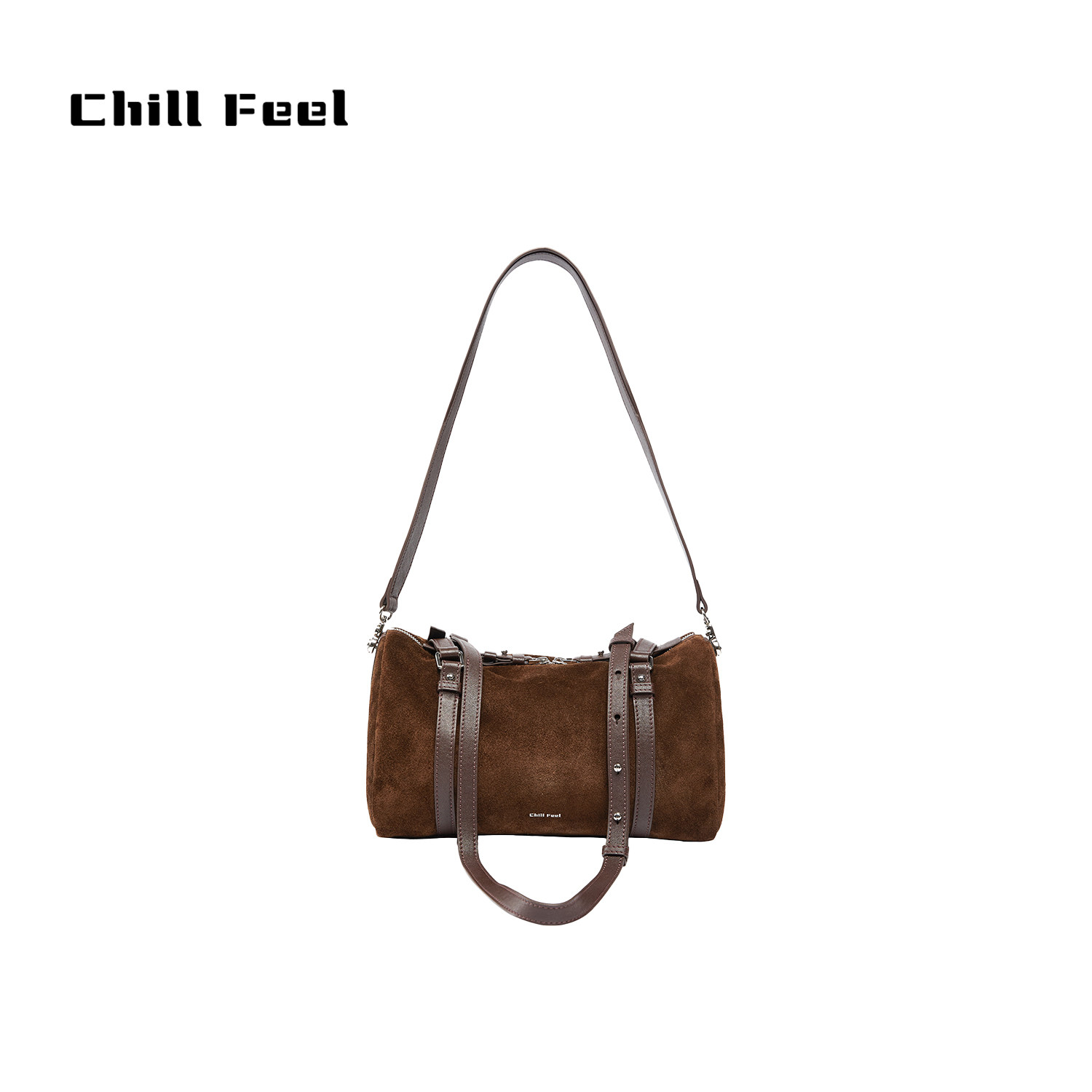 CHILLFEEL岂凡麂皮绒波士顿包2025秋冬新款通勤包,箱包皮具/热销女包/男包,通用款女包,淘宝优惠券,粉丝福利购,淘宝优惠卷