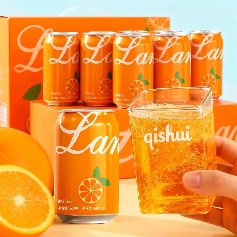 【泡沫箱发货】橙味汽水无糖0脂碳酸饮料320ml罐装烧烤火锅聚会