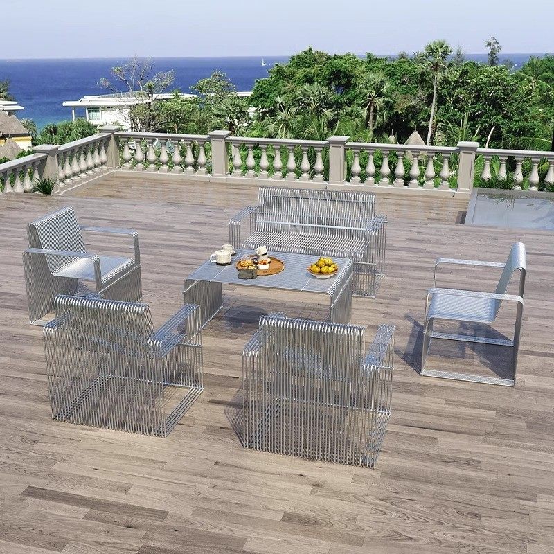 铁艺不锈钢奶茶店咖啡店家庭室内户外多用途沙发桌椅现代简约风,住宅家具,户外沙发,淘宝优惠券,粉丝福利购,淘宝优惠卷