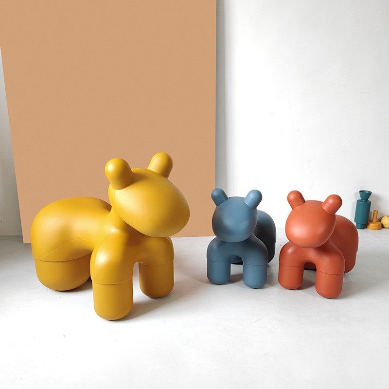 网红小马椅创意动物座椅卡通可爱儿童坐椅大人小狗造型凳子换鞋凳,3C数码配件,其它配件,淘宝优惠券,粉丝福利购,淘宝优惠卷