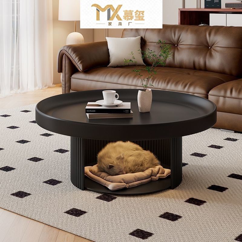 法式奶油复古简约客厅沙发茶几小户型古风家用宠物圆形矮桌ins风,摩托车/装备/配件,其他摩托车用品,淘宝优惠券,粉丝福利购,淘宝优惠卷