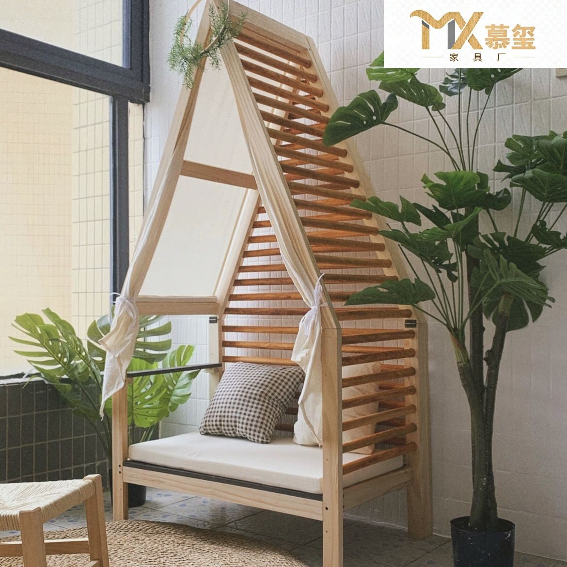 幼儿园阅读角小沙发实木松木小床儿童房凳子椅子装饰北欧风,家居饰品,装饰挂钩,淘宝优惠券,粉丝福利购,淘宝优惠卷