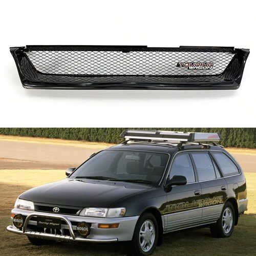 适用93-99款卡罗拉 COROLLA 日版 AE101 中网运动版黑色 改装中网