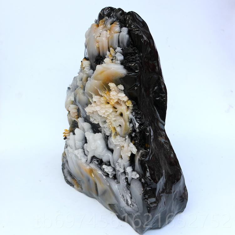 新款摆天然奇观赏大头客件厅仿寿山石石石雕刻天然玉器玉石玉雕工