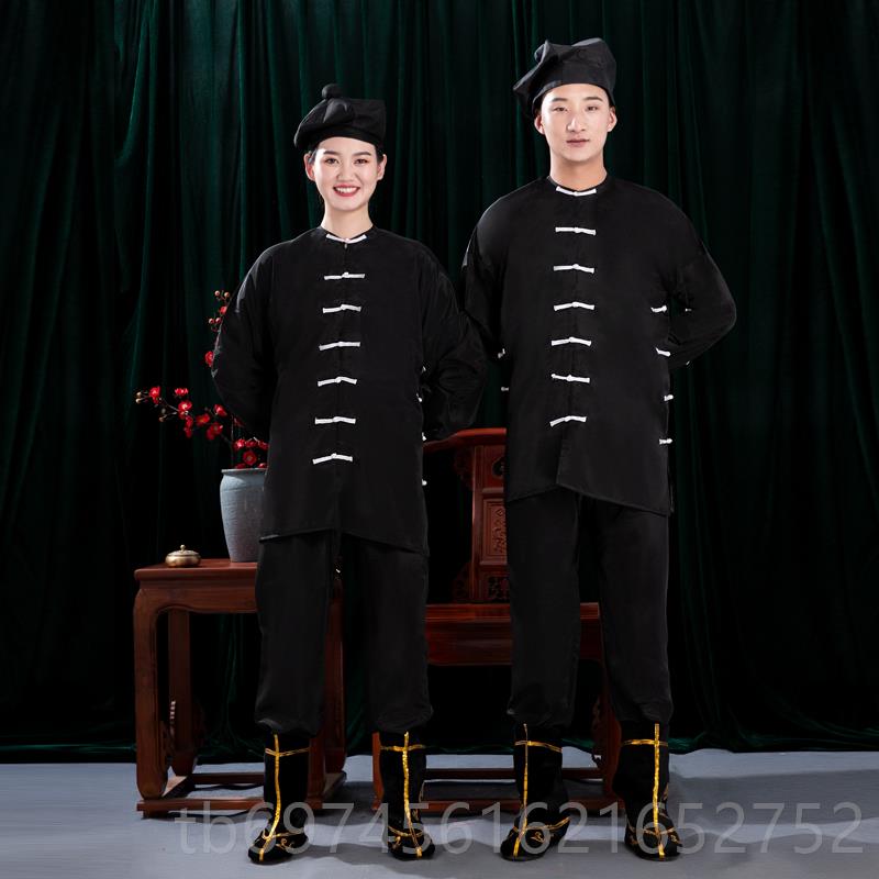 新款戏剧戏曲出服装武松虎黑色武打生衣武打衣服演夜行衣杂役服戏