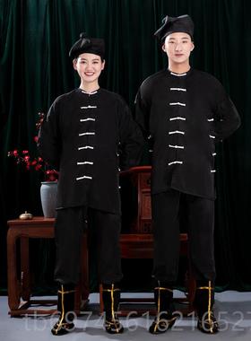 新款戏剧戏曲出服装武松虎黑色武打生衣武打衣服演夜行衣杂役服戏