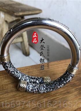 新款999金手箍棒齐纯银镯手工男士情侣手环定神针天海大圣紧箍咒