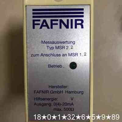 FAFNIR Meßumformer Typ MSR2.2