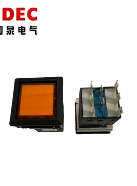 IDEC和泉正方形复位按钮开关LB7L-M1T64A G R Y 8脚24V多色LB-T60