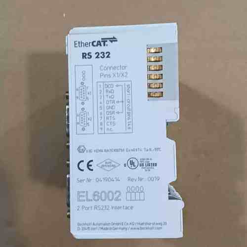 倍福EL6002 EtherCAT RS232接口模块，