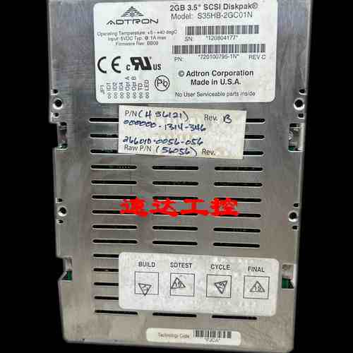 ADTRON S35HB-2GC01N 2GB 3.5 SCSI 50针工业固态硬盘