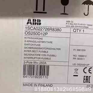 OS250D12P隔离开关熔断器组1SCA02272议价