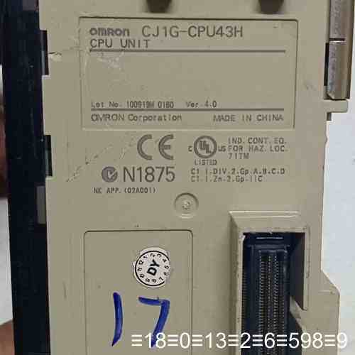 PLC CPU模块，型号CJ1G-CPU43H，版本4议价