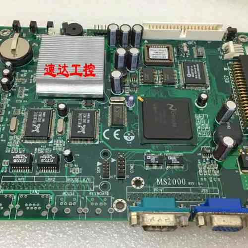 MS2000REV0.4工业设备主板集成显卡VGA配内存现货s实图