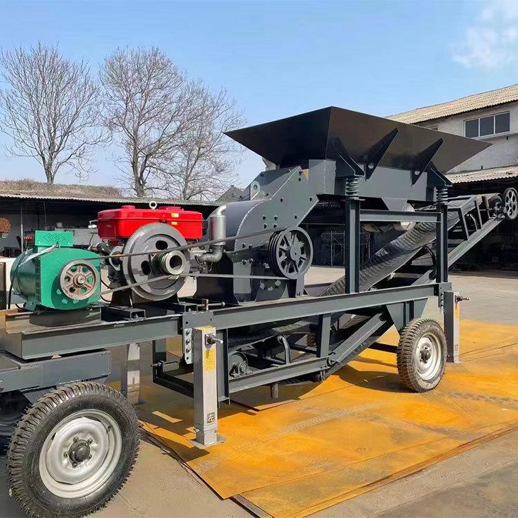 工业混凝土砖块移动锤式破碎机大小型煤矸石青石矿石甩锤制砂机
