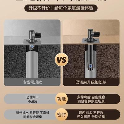 洗衣机下水管地漏接头加长断层延长管排水管二合一防臭防溢水三通