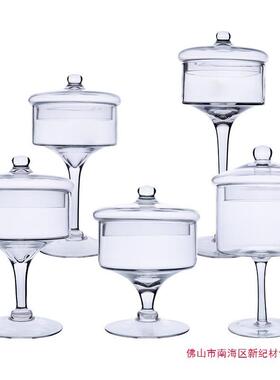 玻璃糖果罐带盖欧式水晶糖盒家用结婚糖果盒子透明盒可爱玻璃糖缸