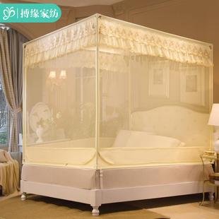 儿童防摔蚊帐家用高级免安装 2024年新款 加密加厚三开门蒙古包支架