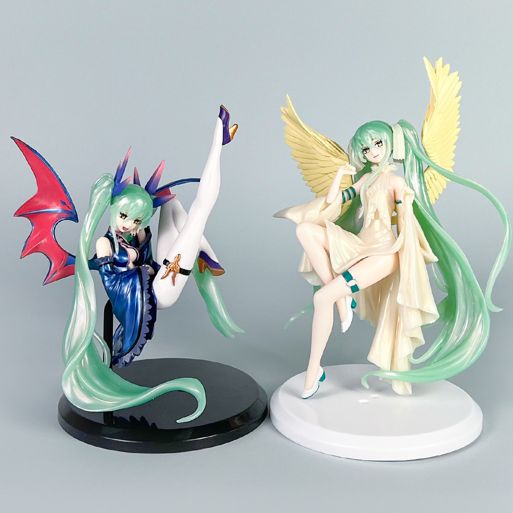 TENTOL初音未来手办二次元美女光明天使暗黑初音模型摆件装饰