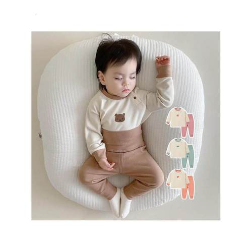 新生儿衣服秋冬季宝宝德绒保暖内衣套装儿童秋衣秋裤美拉德风睡衣