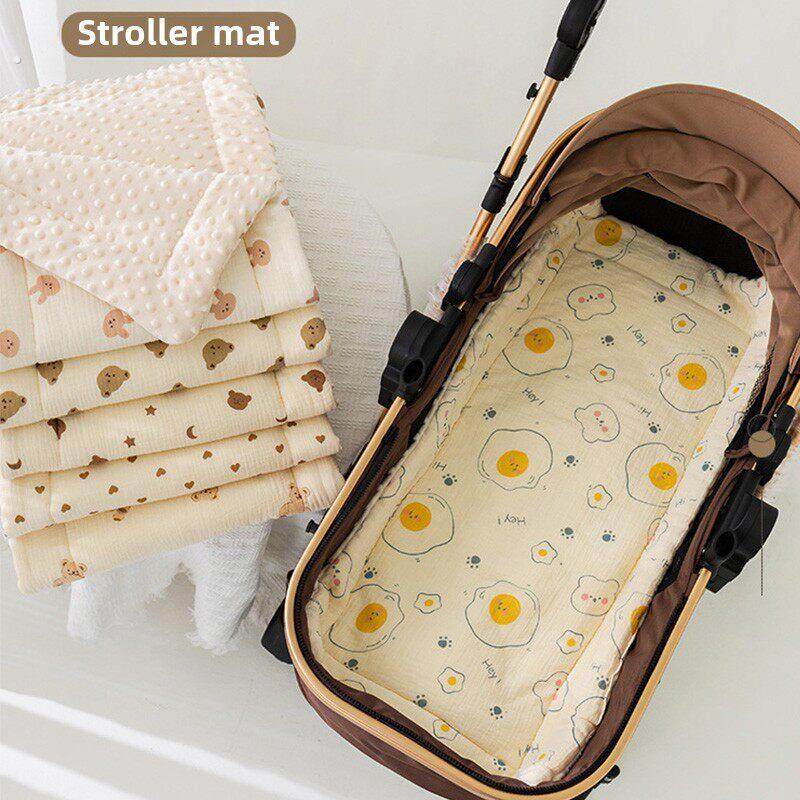 婴儿车垫推车棉垫婴儿秋冬季宝宝坐垫推车专用躺垫保暖靠垫子外出