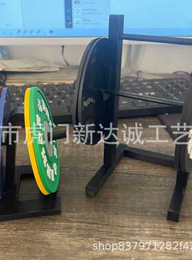 Weight Plate Coaster 防滑硅胶杯垫举重铁饼杯垫pvc软胶杠铃支架