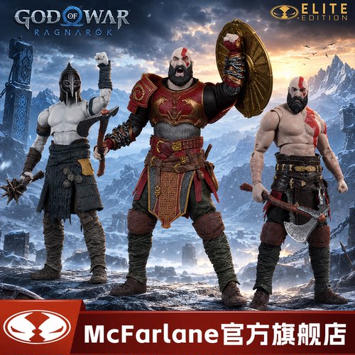 【现货】麦克法兰 战神游戏 精英版奎托斯 英灵战士 1/10可动手办