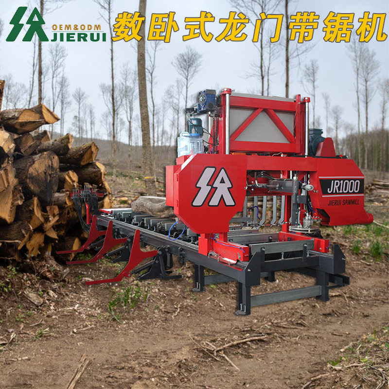 杰睿重型数控锯床触屏操作系统自动送料设计适用红木硬木开料加工