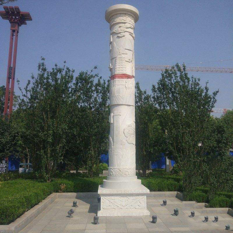 石雕盘龙柱城市建设广场园林景观摆件景区大门雕刻盘龙柱