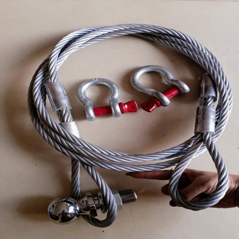 中大型越野车应急自救钢丝推车绳陷泥涉水趴窝脱困拉拽玩车工具绳