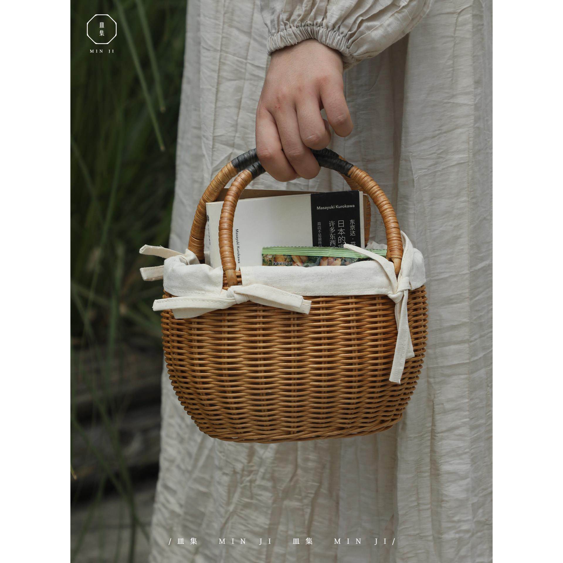 皿集|提手包/印尼天然植物藤条手工编织外出提手篮家用水果置物篮,收纳整理,其他收纳篮,淘宝优惠券,粉丝福利购,淘宝优惠卷