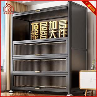 餐具碗碟收纳柜厨房置物架子 微波炉置物架多功能碳钢餐边夹缝窄款