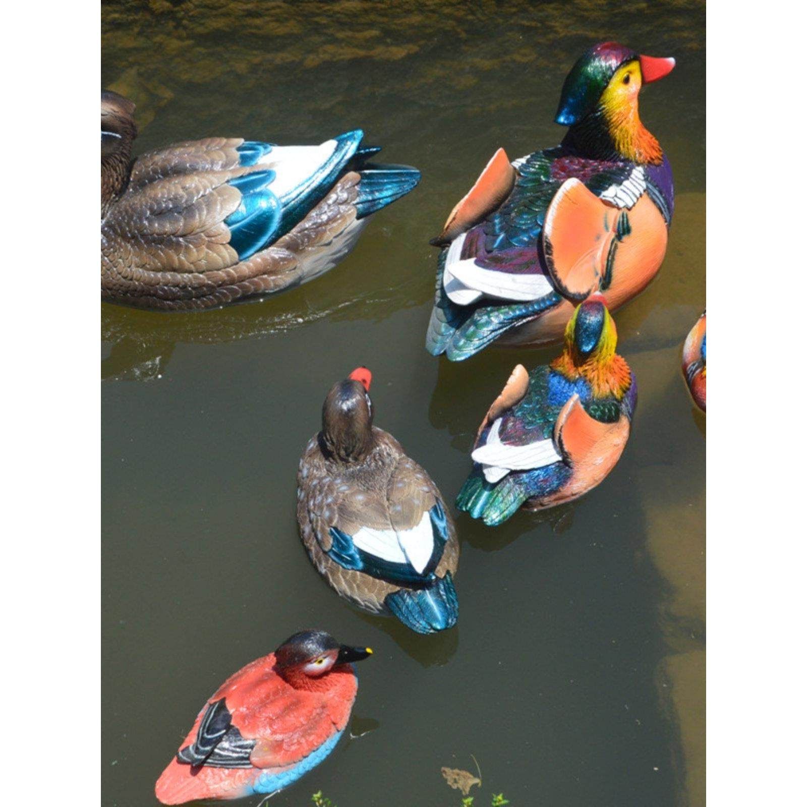 庭院假山青蛙鱼缸鱼塘装饰水上鸳鸯小黄鸭天鹅龟装饰户外花园,家居饰品,装饰摆件,淘宝优惠券,粉丝福利购,淘宝优惠卷
