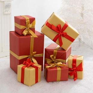 元旦礼盒装饰品礼品盒摆件开业堆头礼物盒空盒子商场4S店场景布置