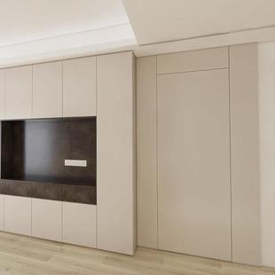 极简无框门静音室内门隐形门暗门隐框铝木门实木外拉卧室一门通顶