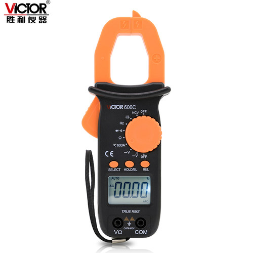 胜利仪器交直流钳形表VC606A/B/C钳形电流表钳形万用表数字钳形表