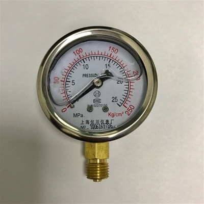 pressure gauge 耐震压力表 25mpa 250kg/cm2 直径68mm 螺纹m14