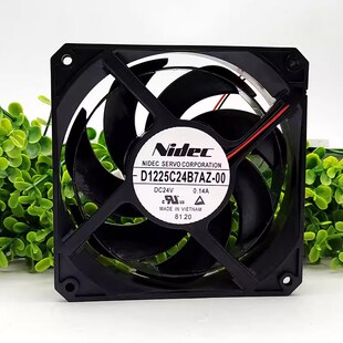 24V 0.14A 12025 全新Nidec 厘米 12CM 散热风扇 D1225C24B7AZ