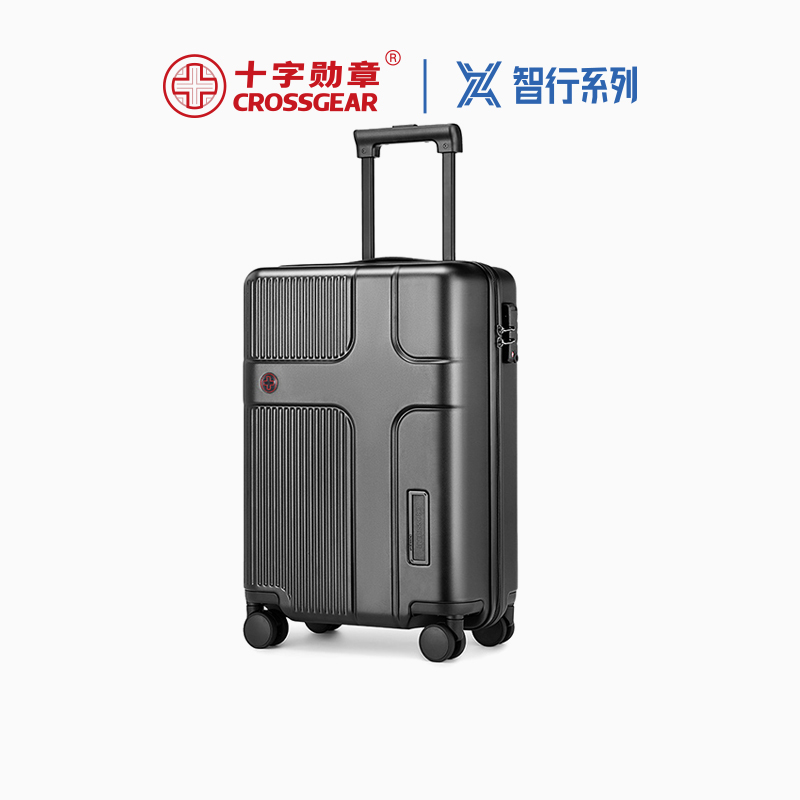 CROSSGEAR十字勋章瑞军士刀男款结实耐用拉链款拉杆旅行李密码箱