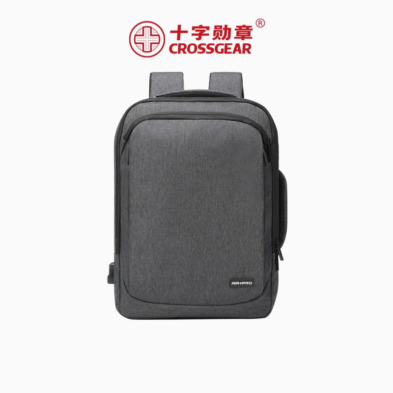 CROSSGEAR十字勋章瑞军士刀15.6英寸苹果macbookair专用气囊防震摔通勤上班大容量笔记本电脑手提双肩书背包