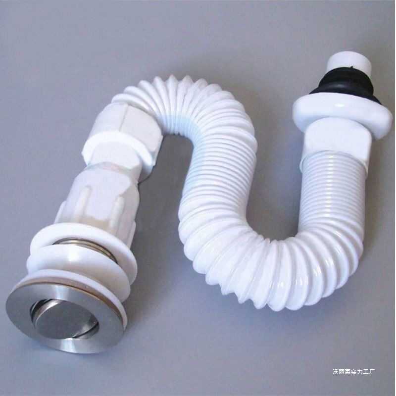 立柱面盆陶瓷盆洗脸池玻璃盆防臭防烫钢丝翻盖下水器下水管整套