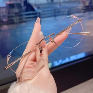 【素希】洛神珠●珐琅彩无框纯钛超轻眼镜近视防蓝光配度数女时尚