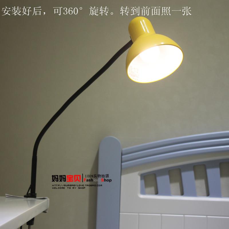 长金属软管护眼学习节能LED开关卧室写字书桌夹子台灯配铁工字夹