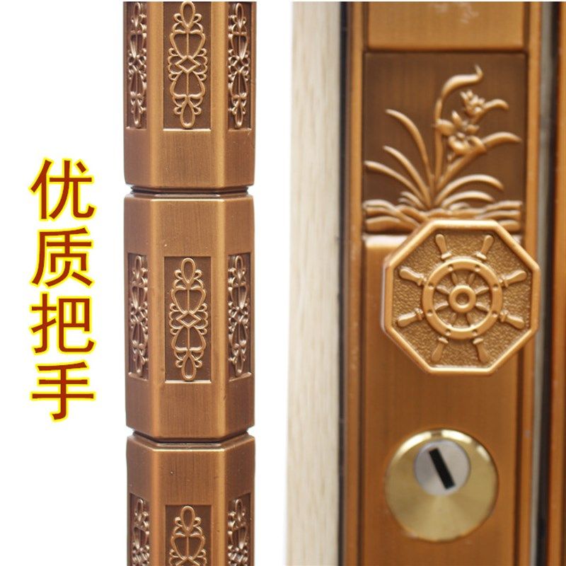 豪华别墅大门锁双开门子母门对开门大把手拉手锁防盗门锁进户门锁