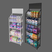 超市牛奶辣条多层展示便利店零食食品玩具矿泉水饮料置物架小货架